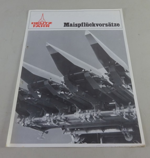 Prospektblatt Deutz-Fahr Maispflückvorsätze MP 382 / MP 482 etc. Stand 02/1972