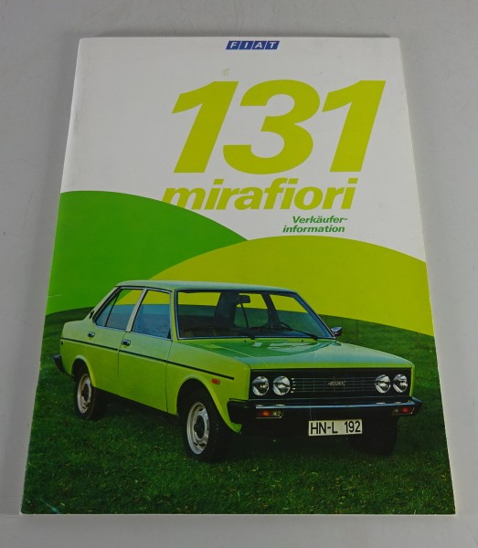 Prospekt / Broschüre Fiat 131 Mirafiori - Verkäuferinformation Stand 1975
