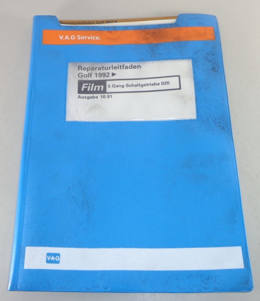 Werkstatthandbuch Microfich VW Golf III/3 5 Gang Schaltgetriebe 020 von 10/1991