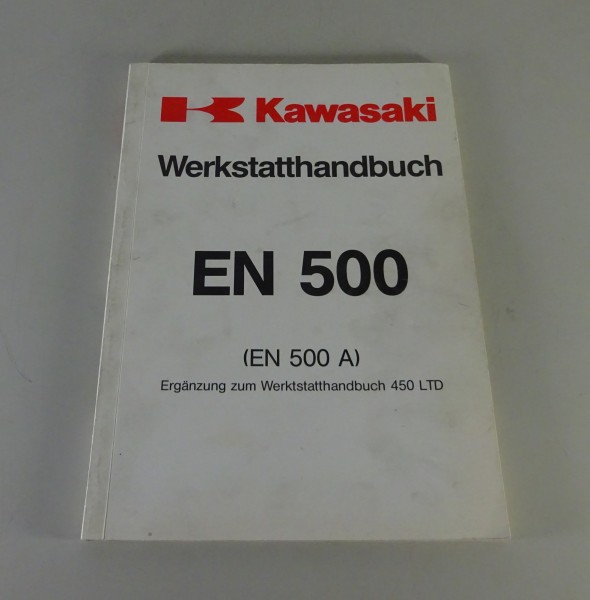 Werkstatthandbuch Nachtrag / Workshop Manual Kawasaki EN 500 (A) Stand 1990