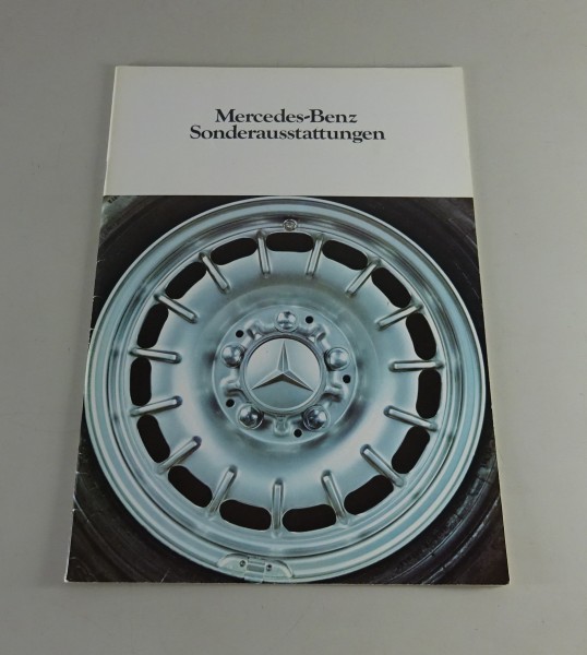 Prospekt Mercedes-Benz Sonderausstattungen für W123 / W116 / R107 Stand 06/1979