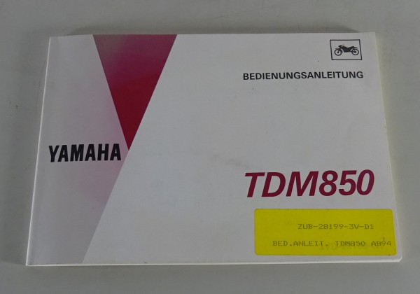 Betriebsanleitung / Handbuch Yamaha TDM 850 Stand 08/1994
