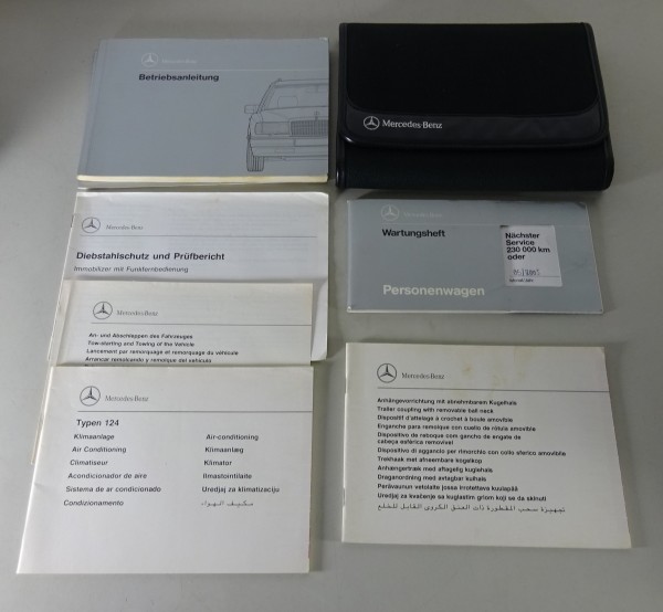 Bordmappe + Betriebsanleitung Mercedes Benz W124 / S124 T-Modell Stand 07/1991