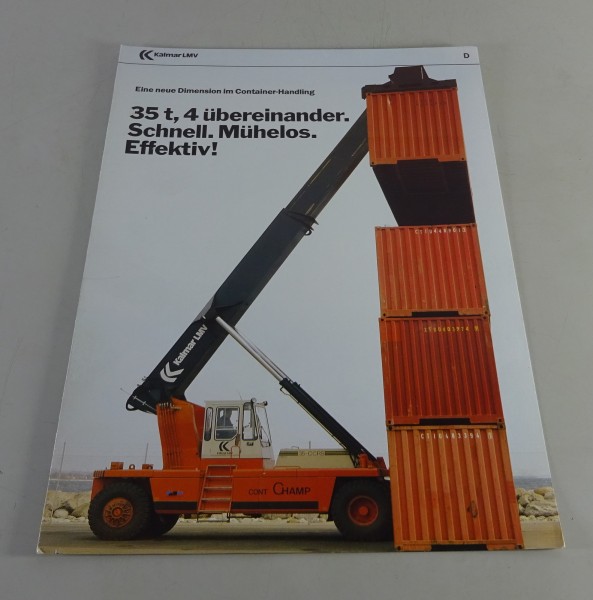 Prospekt / Broschüre Kalmar LMV ContChamp Containerstapler 35-CCRS Stand 12/1987