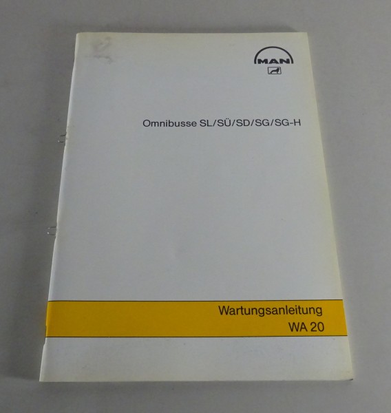 Werkstatthandbuch MAN Busse SL 202 SD 202 F SÜ/SG 242/292 SG 24 H '05/1988