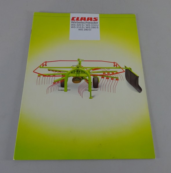 Prospekt Claas Wirbelschwader WS 320 S / 310 U / 310 S / 280 S / 280 D v. 1985