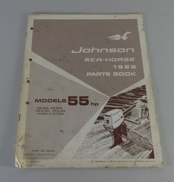 Teilekatalog OMC Johnson Outboards 55 PS Models Stand 1969