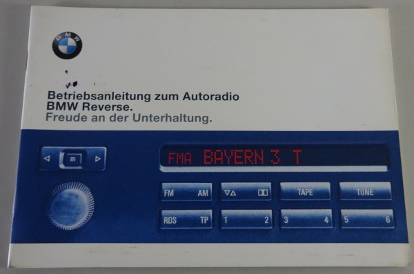 Betriebsanleitung / Handbuch BMW Autoradio Reverse Stand 1997