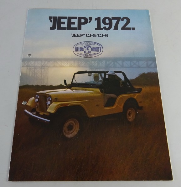 Prospekt / Broschüre Jeep Cj-5 / CJ-6 Modelljahr 1972 - original