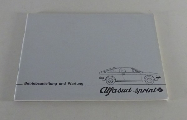 Betriebsanleitung / Handbuch Alfa Romeo Alfasud Sprint 1,3 von 01/1977