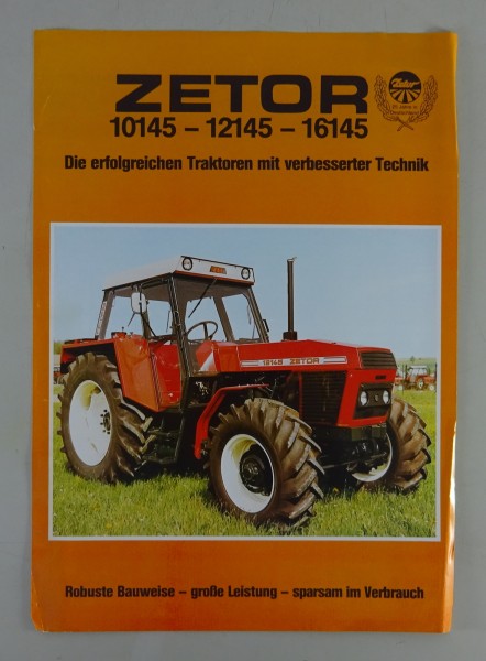 Prospektblatt / Datenblatt Zetor Traktoren 10145 / 12145 / 16145