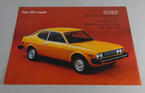 Prospektblatt / Broschüre Fiat 128 Sport coupé englisch
