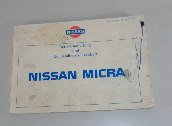 Betriebsanleitung / Handbuch Nissan Micra K10 von 01/1987