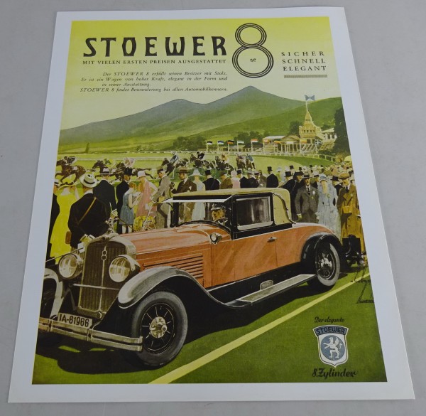 Prospekt / Werbeplakat Stoewer 8 | 8 Zyinder