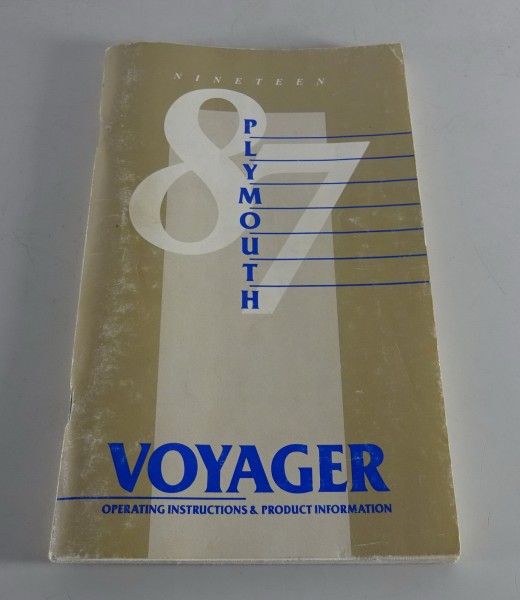 Owner´s Manual / Handbook Plymouth Voyager Stand 1987