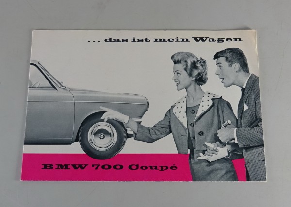 Faltprospekt / Broschüre BMW 700 Coupé Stand 08/1959