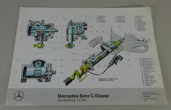 Schnittbild Mercedes-Benz C-Klasse W202 Servolenkung LS 068 Stand 03/1993