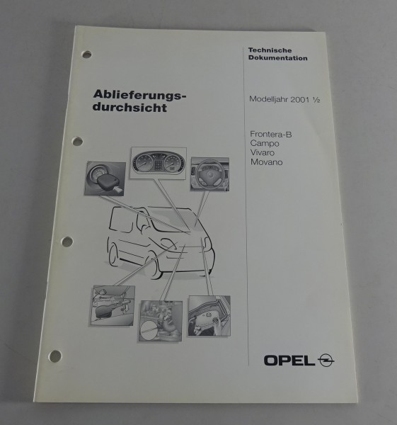 Technische Information / Ablieferungsdurchsicht Opel Monterey / Vivaro ab 2001