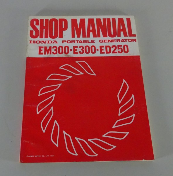 Workshop Manual Honda Portable Generator EM300 / E300 / ED250 from 1977