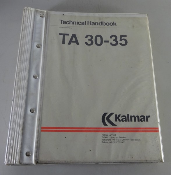 Workshop Manual / Technical Handbook Kalmar LMV Truck Series TA 30 - 35