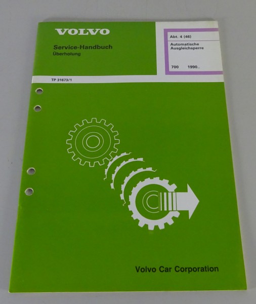 Werkstatthandbuch Volvo 740 / 760 / 780 Automatische Ausgleichsperre ab 1990