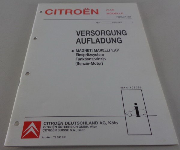 Werkstatthandbuch Citroen Versorgung / Aufladung Magneti Marelli 1. AP 02/1996