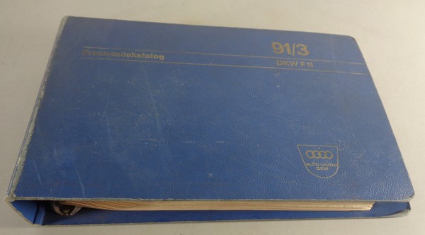 Teilekatalog / Ersatzteilliste DKW 91/3 F11 Stand 12/1964