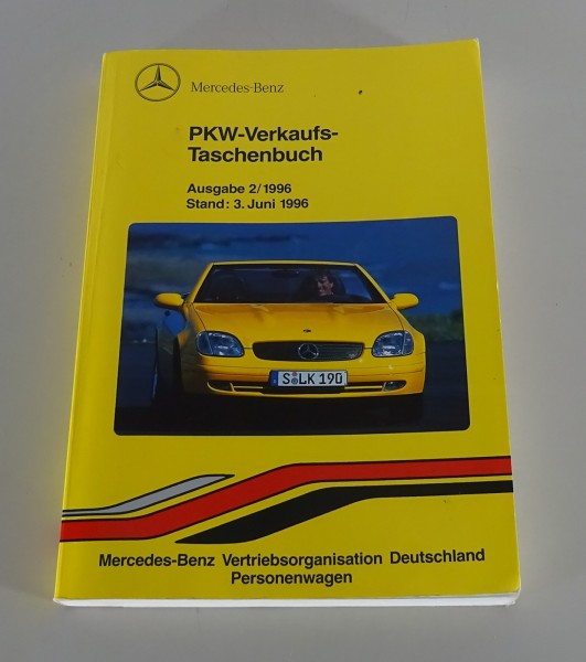 Verkaufstaschenbuch Mercedes PKW W202, W124 Cabrio, W210, W140, SL R129, R170