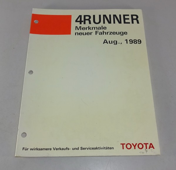 Merkmale neuer Fahrezeuge Toyota 4Runner Stand 08/1989