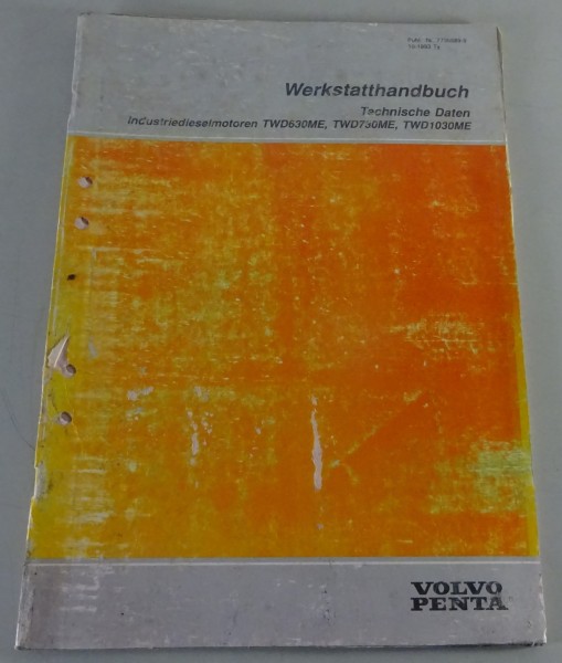 Werkstatthandbuch Volvo Penta Technische Daten TWD 630 / 730 / 1030 ME 10/1993