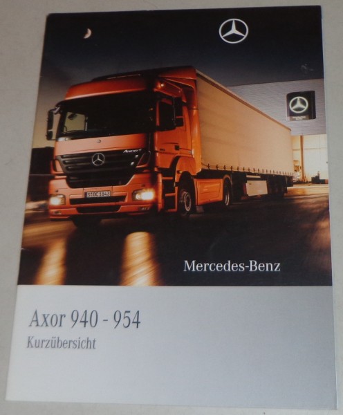 Betriebsanleitung / Kurzanleitung Mercedes Benz Axor 940-954 Stand 03/2009
