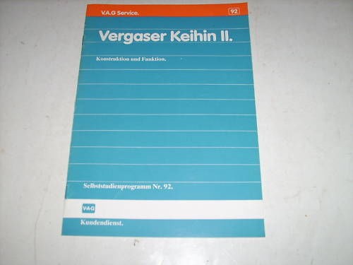 SSP Nr.92 Vergaser Keihin II Audi 80 Typ 89 ab 1987