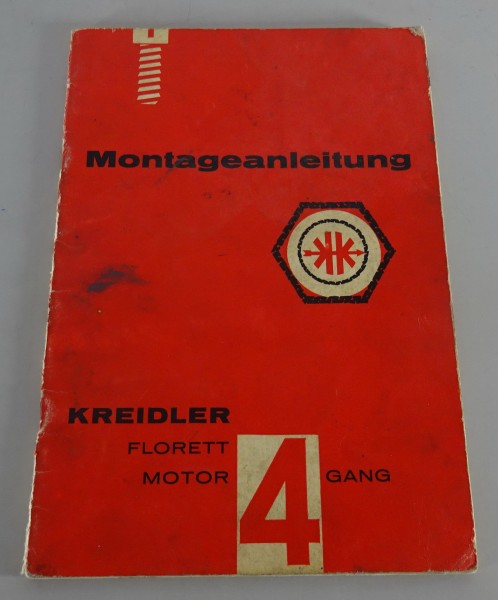 Werkstatthandbuch / Montageanleitung Kreidler Florett Motor 4 Gang von ca. 1964