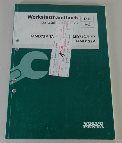 Werkstatthandbuch Volvo Penta Kraftstoffanlage EDC TAMDP72P, usw. Stand 08/2000