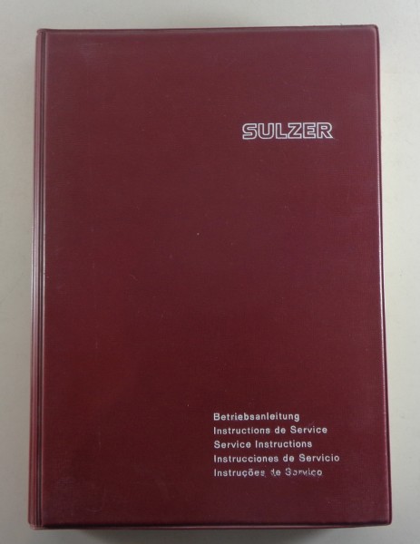 Werkstatthandbuch / Betriebsanleitung Sulzer Dieselmotor RD 90