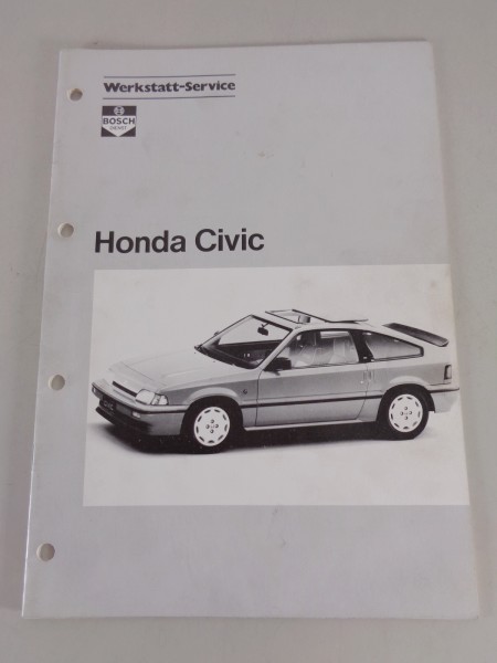 Werkstatthandbuch Honda Civic Coupé CR-X 1,5i / 1,6i-16 von Bosch Stand 09/1987