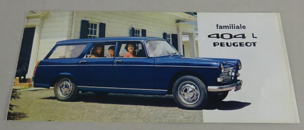 Prospekt / Brochure Peugeot 404 L Familiale / 404 U6 / Break super luxe 10/1965