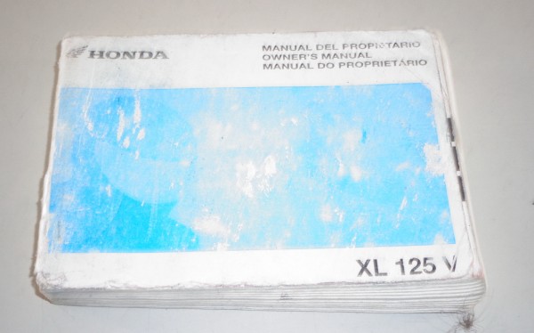 Owner's Manual / Manual del propietario / manual do proprietário Honda XL 125 V
