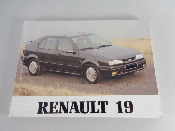 Betriebsanleitung / Handbuch Renault R 19 Stand 1992