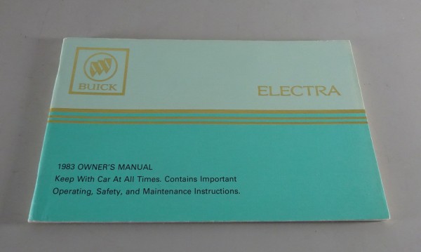 Owner´s Manual / Handbook Buick Electra Stand 1983
