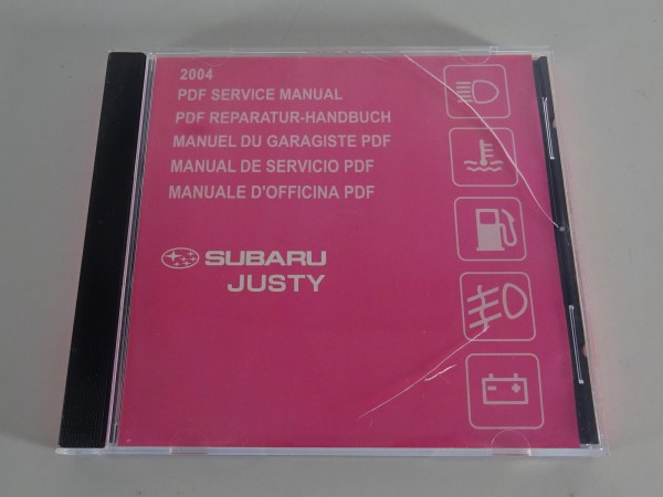 Werkstatthandbuch auf CD Subaru Justy G3X Modellj. 2004 Stand 12/2003