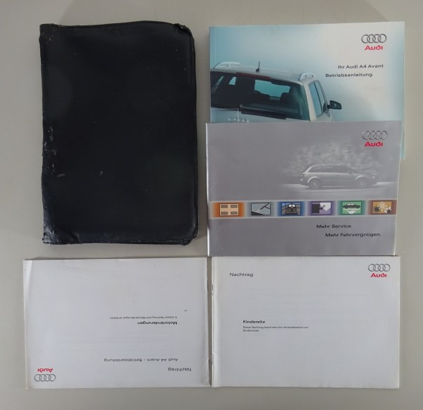 Bordmappe mit Betriebsanleitung Audi A4 B6 Avant incl. Quattro Stand 11/2002