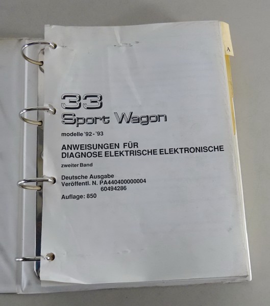 Werkstatthandbuch Diagnose Alfa Romeo 33 + Sport Wagon Stand 1993