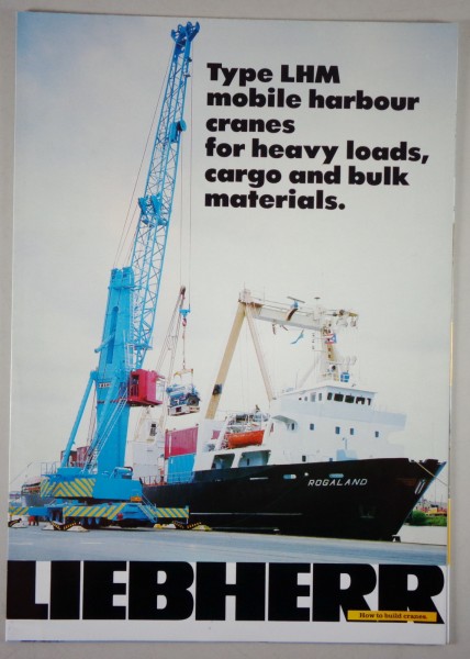 Brochure Liebherr „Type LHM mobile harbour cranes" printed 10/1982