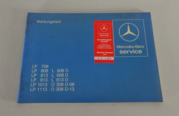 Scheckheft / Wartungsheft Mercedes-Benz T2 Düdo + Leichte Frontlenker LP 10/1982