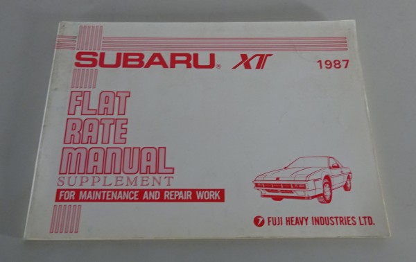 Arbeitsrichtzeiten / Werkstatthandbuch Subaru XT Stand 02/1987