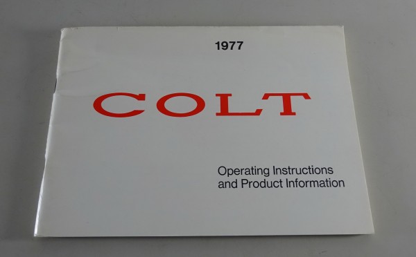 Owner´s Manual / Handbook Dodge / Plymouth Colt Stand 1977