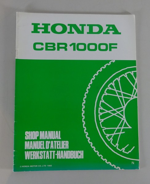 Werkstatthandbuch Ergänzung Workshop Manual Supplement Honda CBR 1000 F von 1992