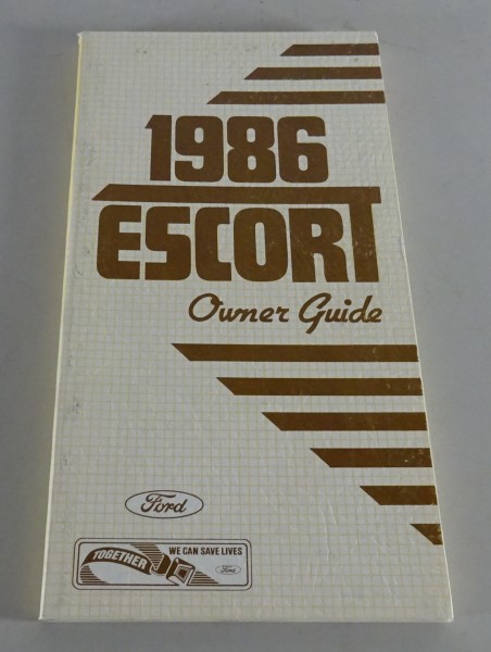 Owner´s Manual / Handbook Ford Escort USA von 1986