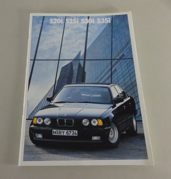 Brochure BMW 5-Serie E34 520i / 525i / 530i / 535i van 01/1989